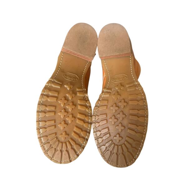 Frye Vintage Sabrina Sunrise Orange Leather Lace Up Ankle Boot Size 9 - Picture 10 of 14